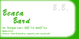 beata bard business card